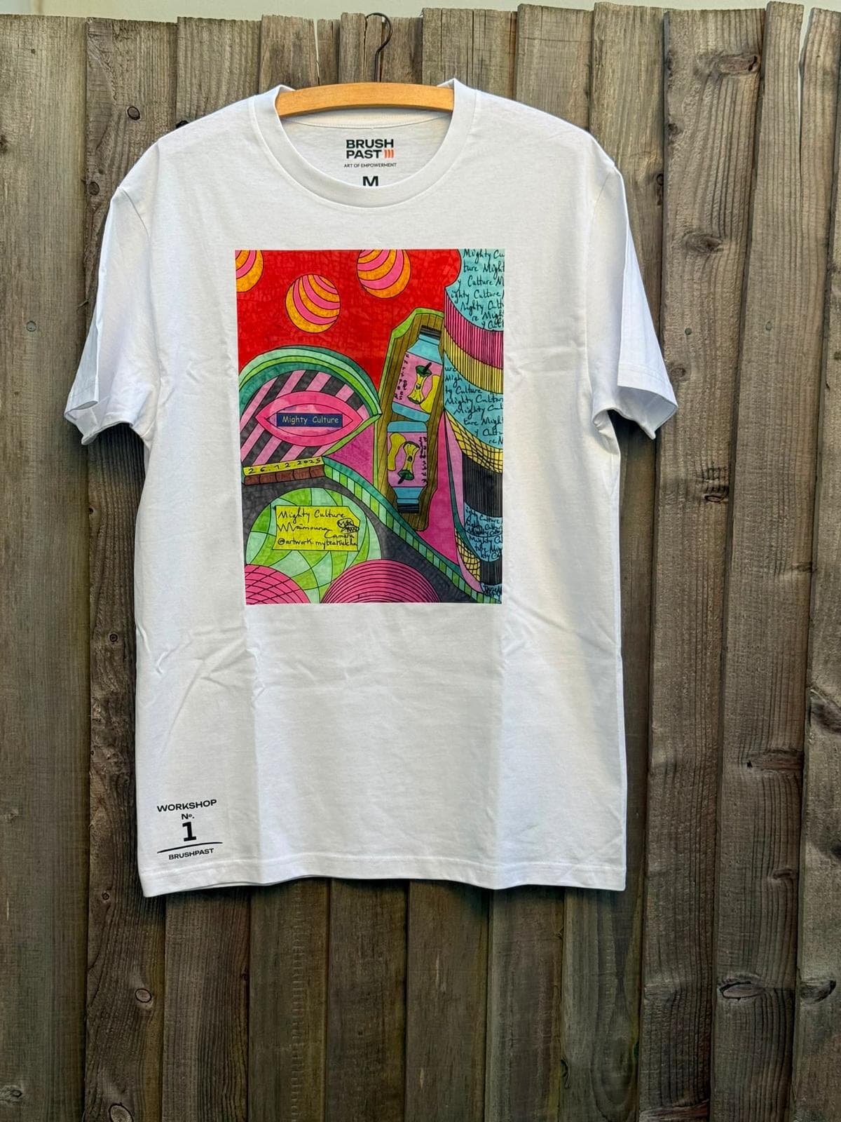 Lifestyle photo of a BrushPast t-shirt gift box