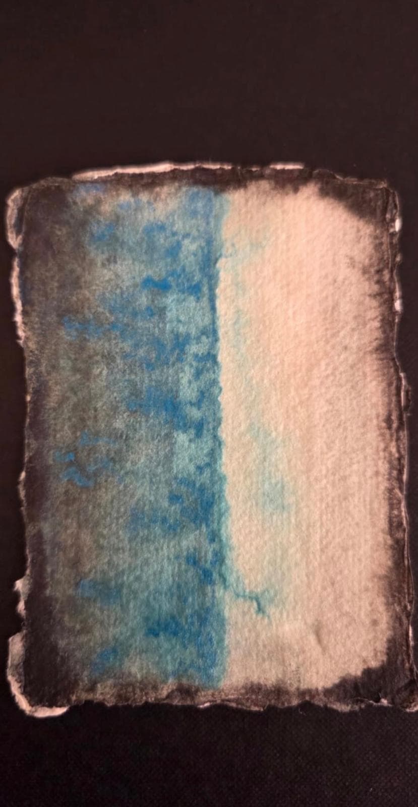 JR study — blue wash